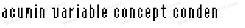 acumin variable concept condensed b字体转换